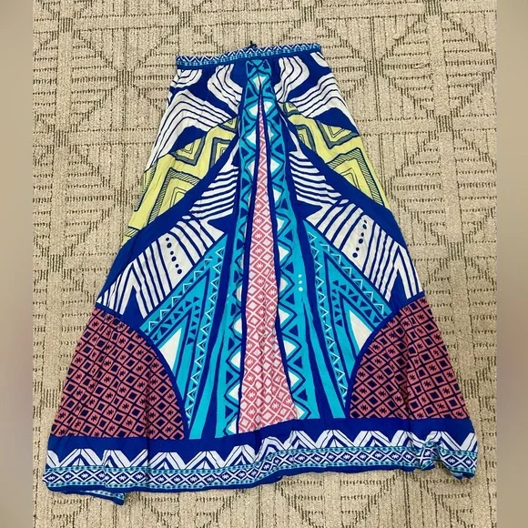 Flying Tomato Blue Multicolor  Maxi Skirt size Small - Picture 3 of 5